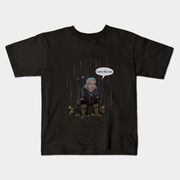 Geralt the Weatherman Kids T-Shirt by Nori